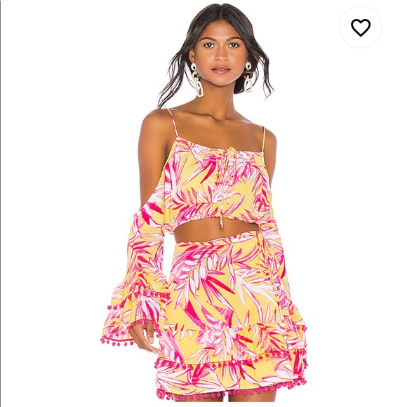 Lovers + Friends Yacht Party Crop in Festival Palm - Picture 4 of 6